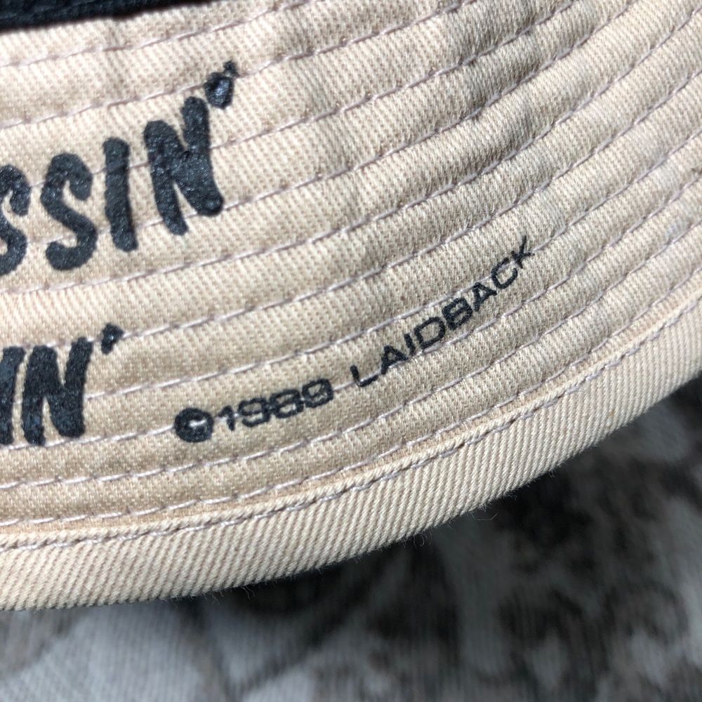 Beige Fishing Bucket Hat with Fun Patches - Picture 5 of 8